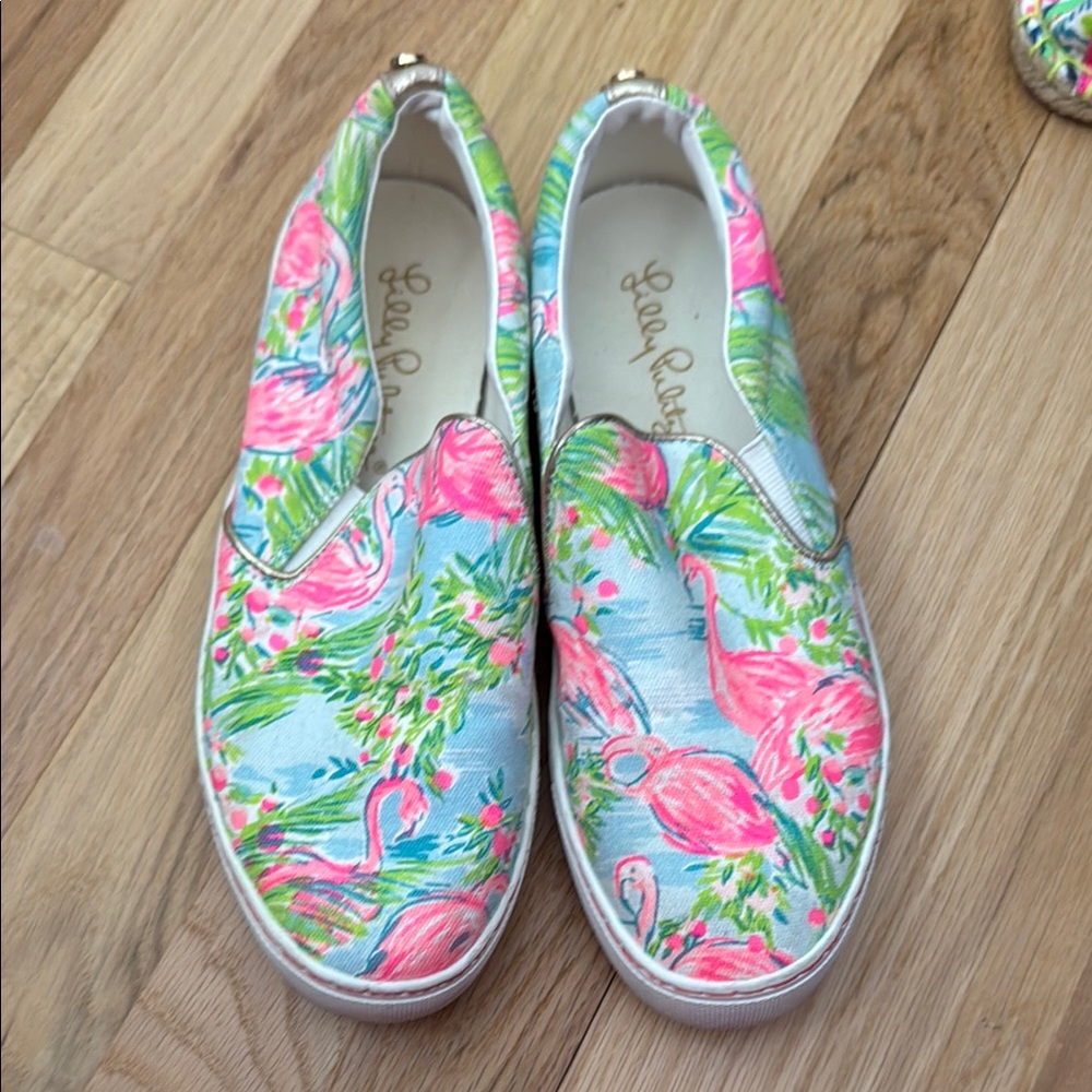 Colorful Flamingo Slip-On Sneakers